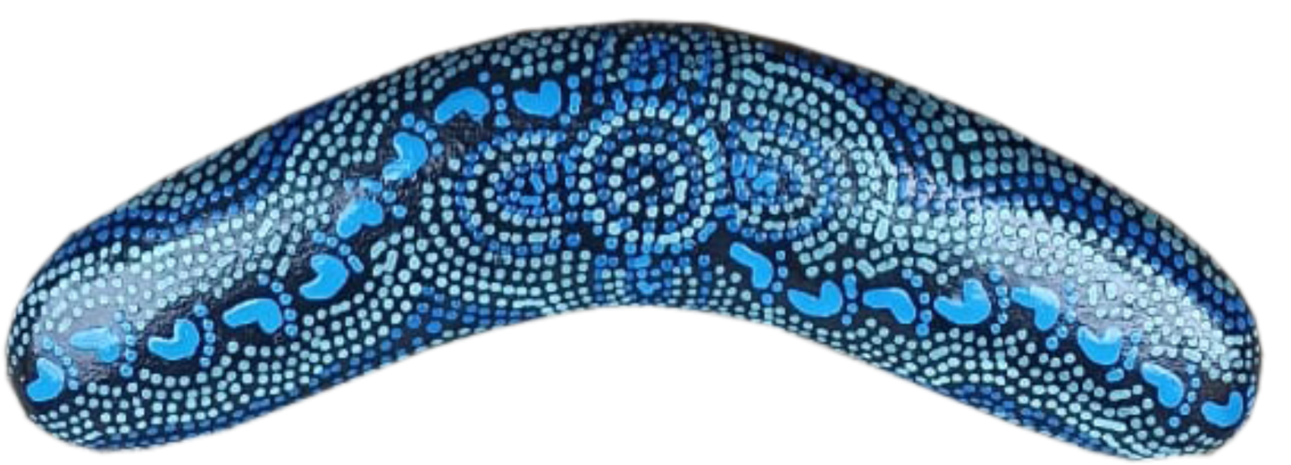 Boomerang - On Walkabout Blue By Karen Taylor