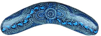 Boomerang - On Walkabout Blue By Karen Taylor