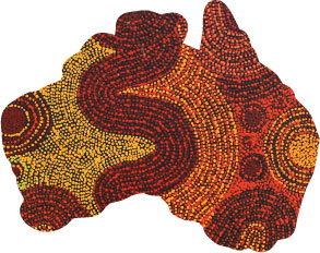 Australia Shaped Flexi Magnet - Alison Munti Riley Orange