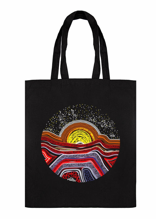 Shopping Tote Bag - Sunset On The Land By Anita Morena