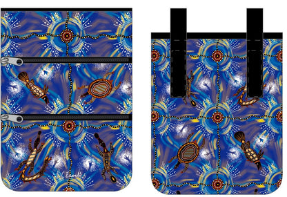 Compartment Zip Bag - Meeting Place Water By Louis Enoch