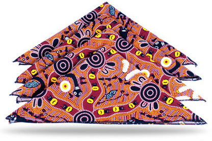 Aboriginal Napkins (Set of 4) - Fair Dinkum Gifts