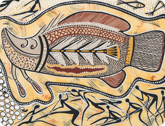 Set of 6 Placemats Art Down Under - Barramundi