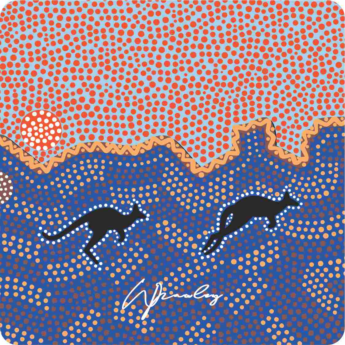 Aboriginal Ceramic Coasters By Wendy Pawley - Fair Dinkum Gifts