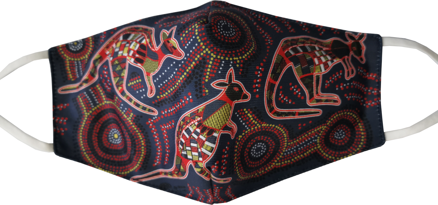 Bulurru Face Mask Adjustable Aboriginal Designs - 8 Designs To Choose From - fair-dinkum-gifts