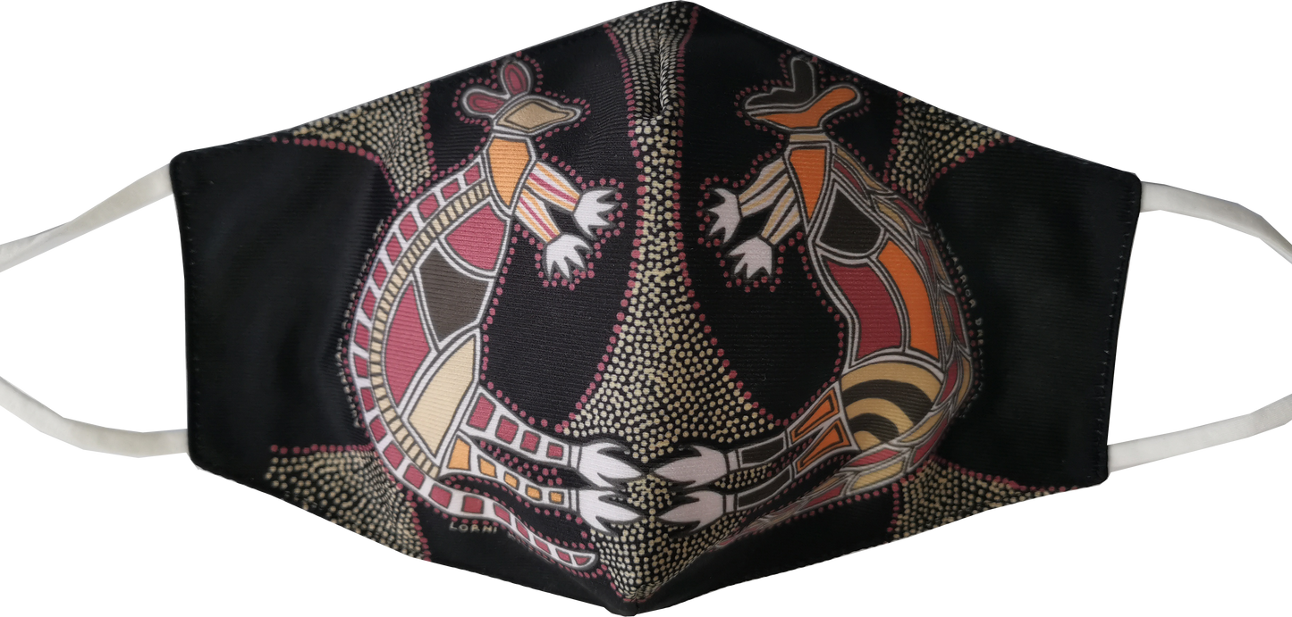 Bulurru Face Mask Adjustable Aboriginal Designs - 8 Designs To Choose From - fair-dinkum-gifts
