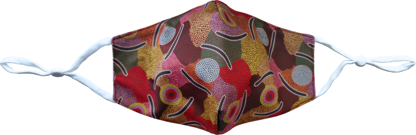 Bulurru Face Mask Adjustable Aboriginal Designs - 8 Designs To Choose From - fair-dinkum-gifts