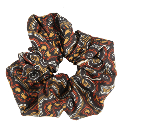 Aboriginal Scrunchie - On Walkabout Ochre