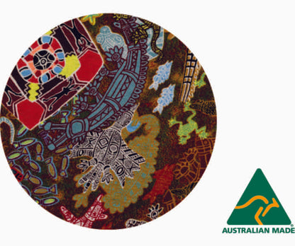 Art Down Under Aboriginal Round Tablecloth