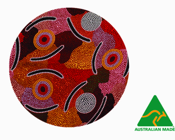 Art Down Under Aboriginal Round Tablecloth