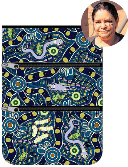 3 Compartment Zip Bag Bulurru Designs