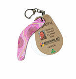 Boomerang Shape Wooden Keyring (Australian Made) - Womens Journey By Debbie Scott