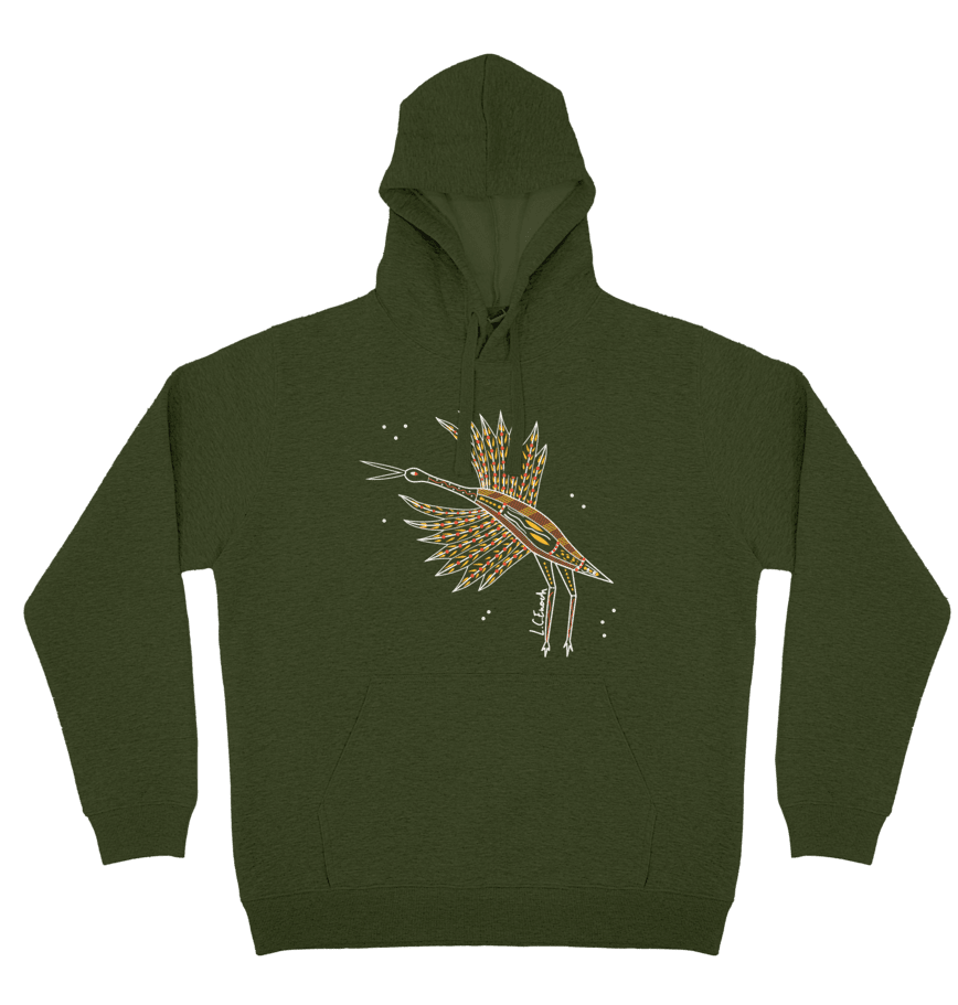 Adults Cozy Hoodie - Brolga By Louis Enoch