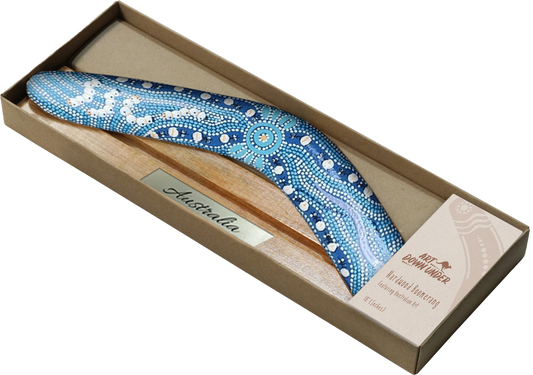 Personalised Boomerang - Bush Tucker Blue