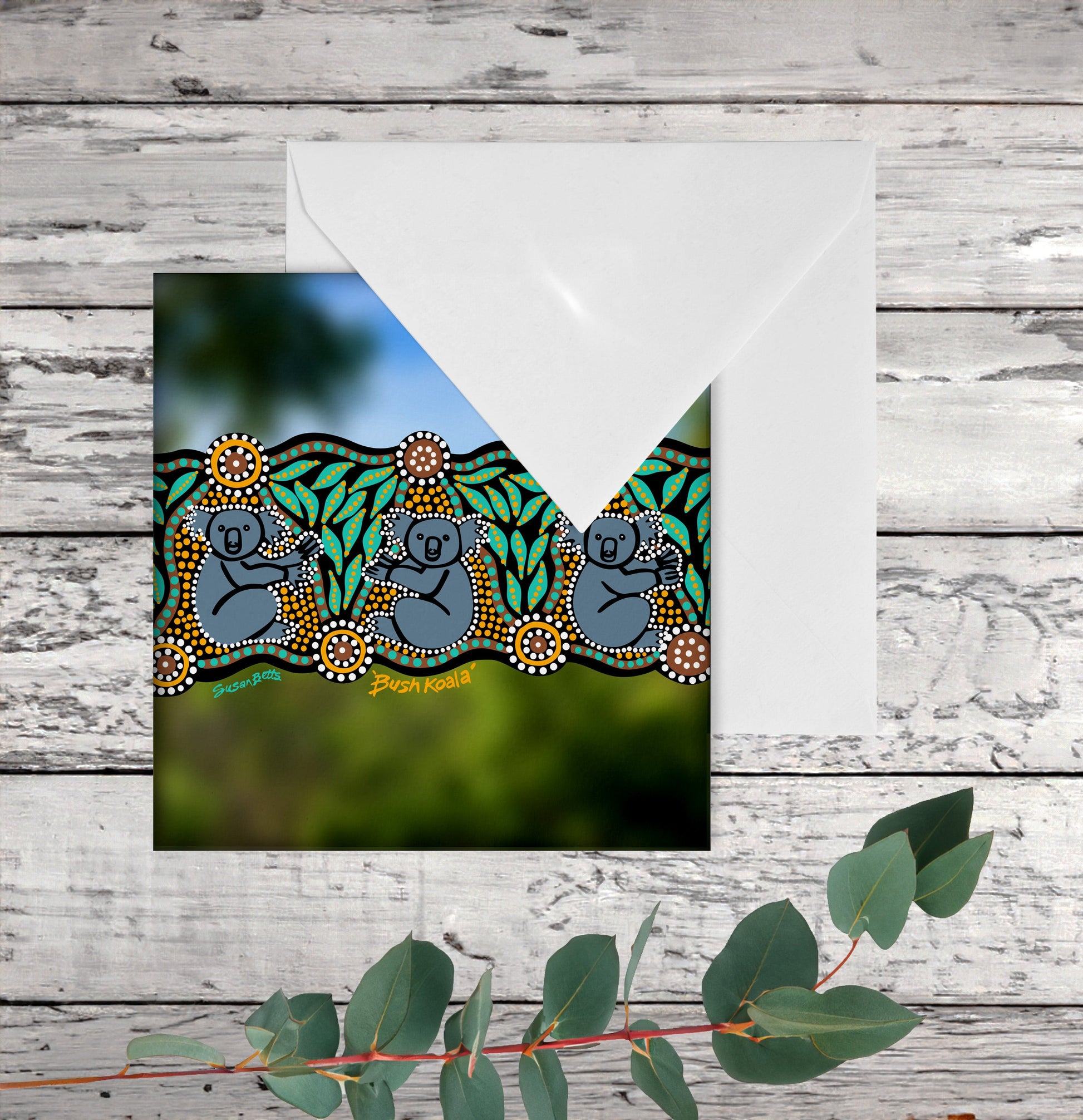 Greeting Card - Bush Koala By Susan Betts - Fair Dinkum Gifts
