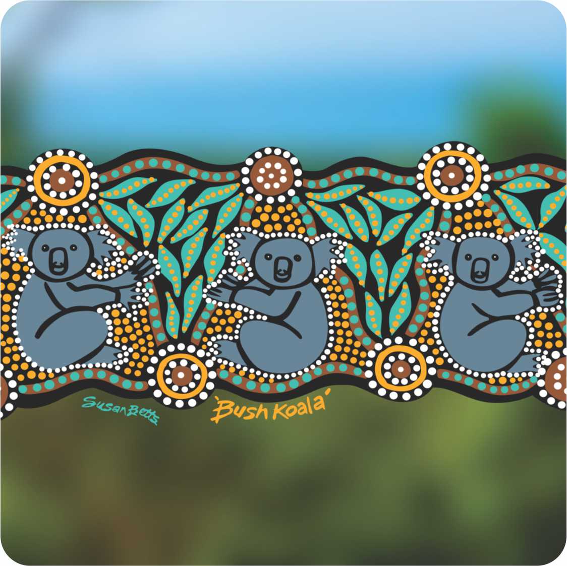 Aboriginal Ceramic Coasters By Susan Betts - Fair Dinkum Gifts