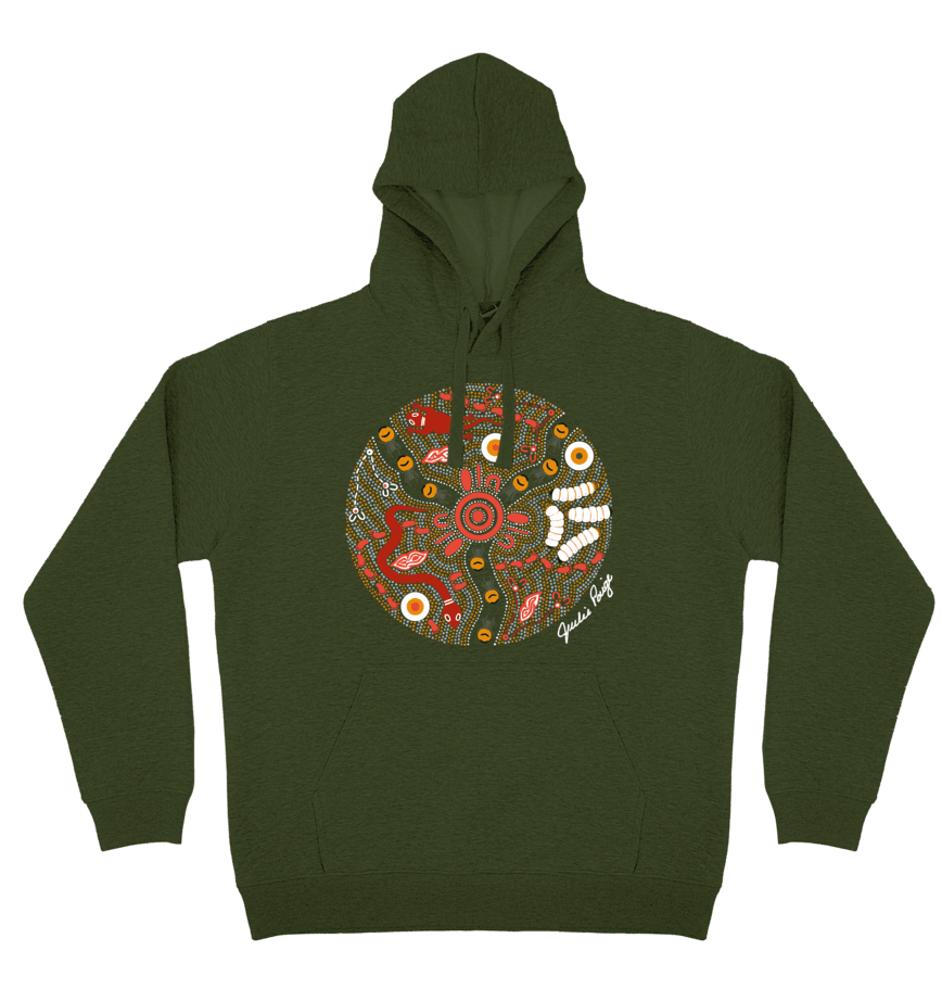 Adults Cozy Hoodie - Bush Tucker By Julie Paige