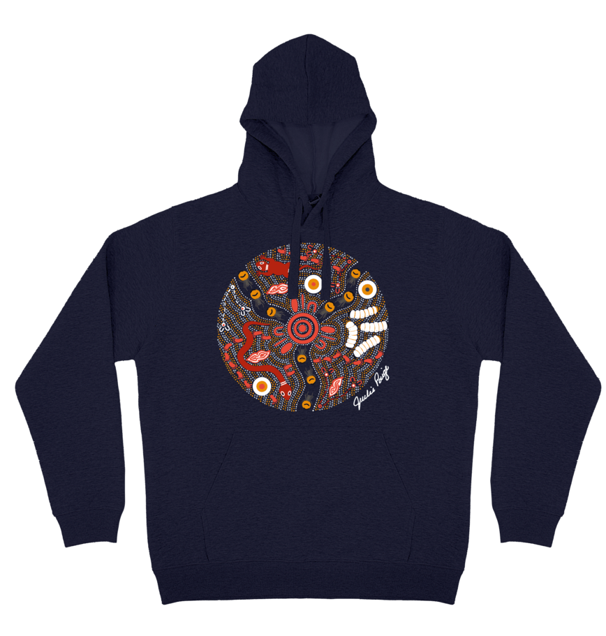 Adults Cozy Hoodie - Bush Tucker By Julie Paige