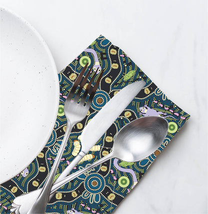 Aboriginal Napkins (Set of 4) - Fair Dinkum Gifts