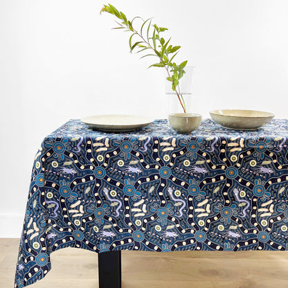 Aboriginal Rectangle Tablecloth Large - Fair Dinkum Gifts