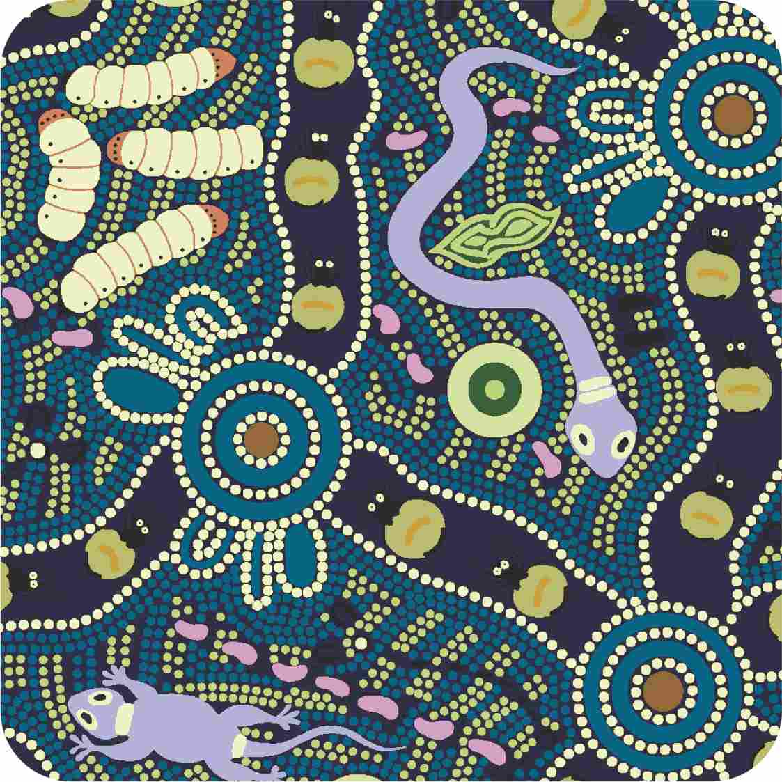 Aboriginal Ceramic Coasters By Julie Paige - Fair Dinkum Gifts