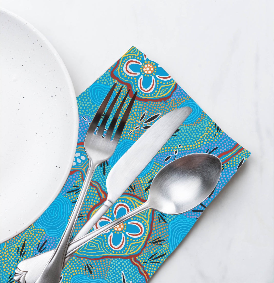 Aboriginal Napkins (Set of 4) - Fair Dinkum Gifts