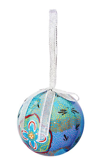HANGING BAUBLE DECORATION IN BOX - ABORIGINAL DESIGNS