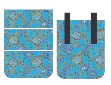 Compartment Zip Bag - Bush Tucker Gathering By Glenny Naden