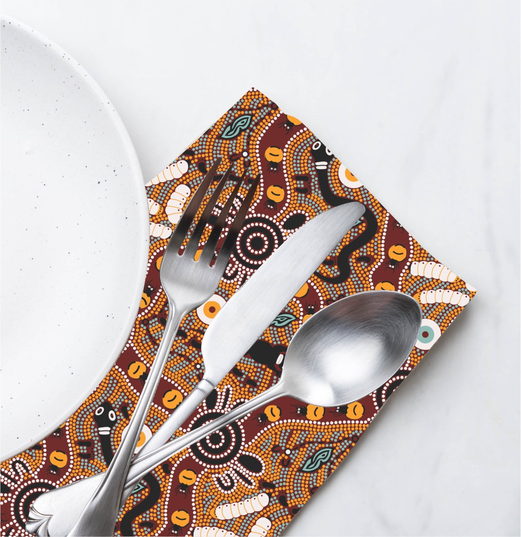 Aboriginal Napkins (Set of 4) - Fair Dinkum Gifts