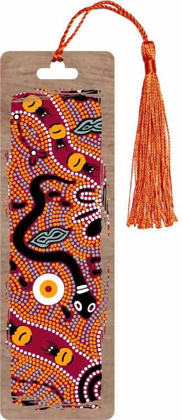 NEW - Aboriginal Design Bookmarks With Tassel
