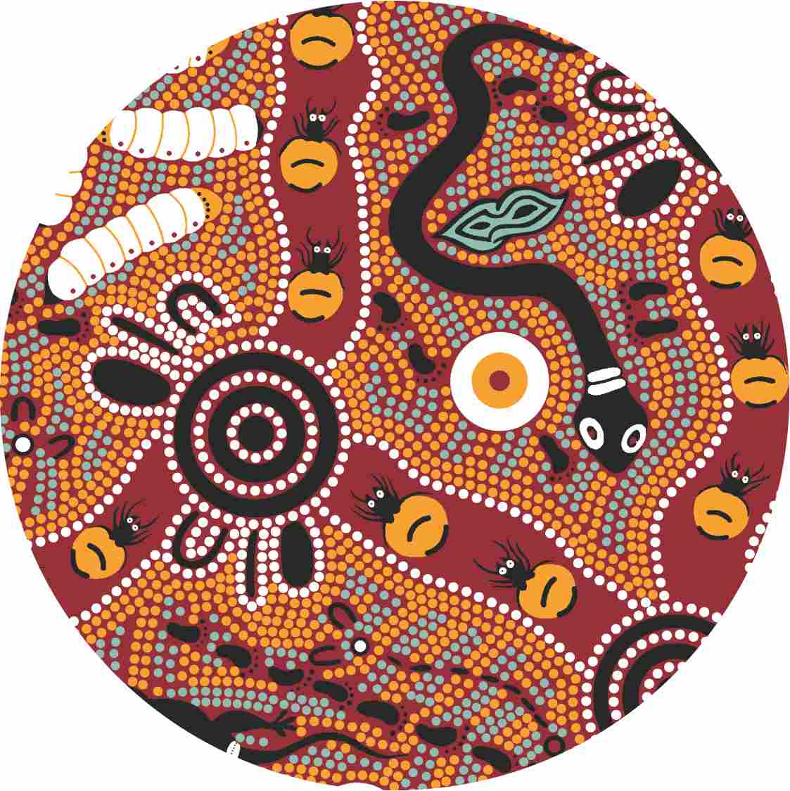 Aboriginal Ceramic Coasters By Julie Paige - Fair Dinkum Gifts