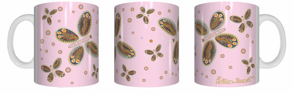 Butterflies - Aboriginal Design Ceramic Mug in Gift Box