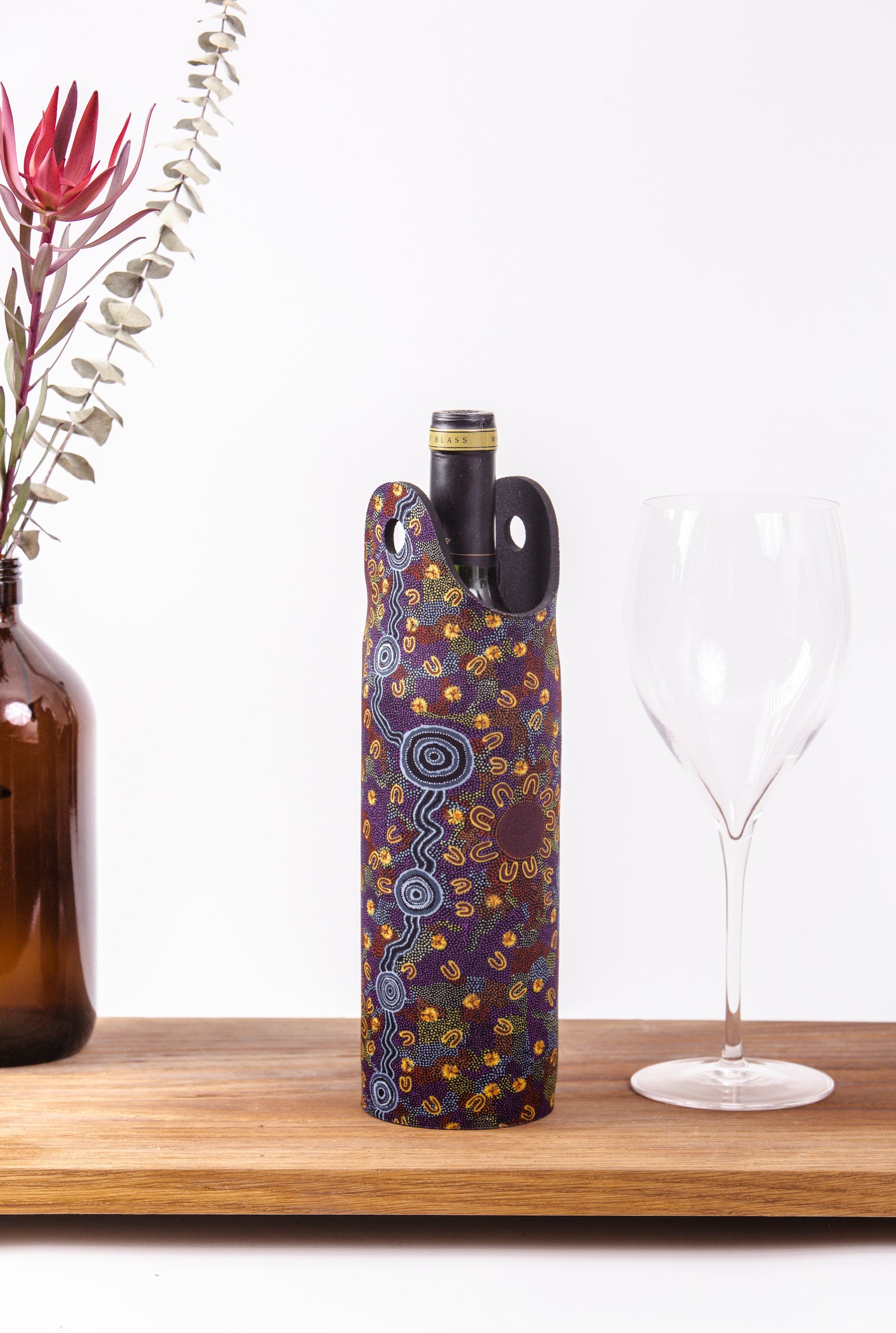 Wine Bottle Holder by Merryn Apma Daley - Fair Dinkum Gifts