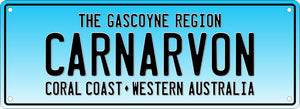 Number Plate Sign - Carnarvon WA (28-42SUB-10887)
