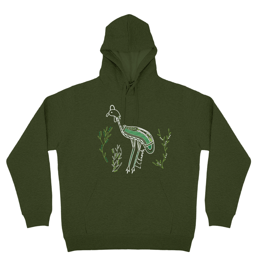 Adults Cozy Hoodie - Cassowary By Louis Enoch