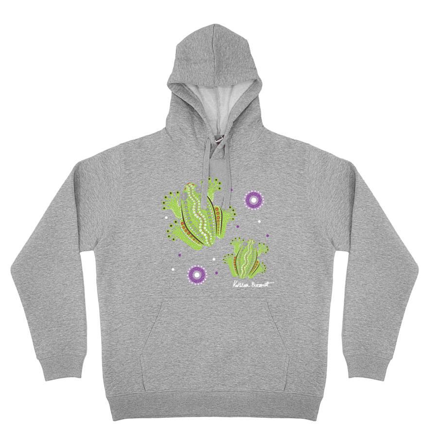Adults Cozy Hoodie - Centralian Tree Frog By Kathleen Buzzacott