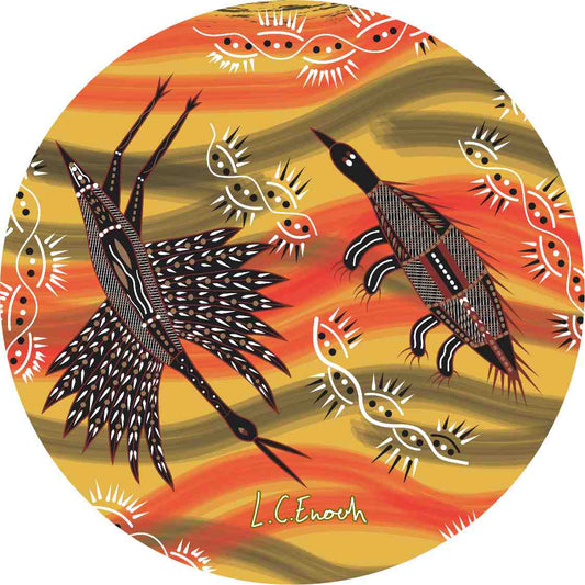 Aboriginal Ceramic Coasters By Louis Enoch - Fair Dinkum Gifts