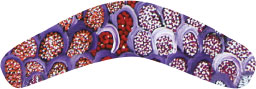 Boomerang Shaped Flexi Magnet - Cindy Wallace Purple