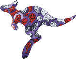 Kangaroo Shaped Flexi Magnet - Cindy Wallace Purple