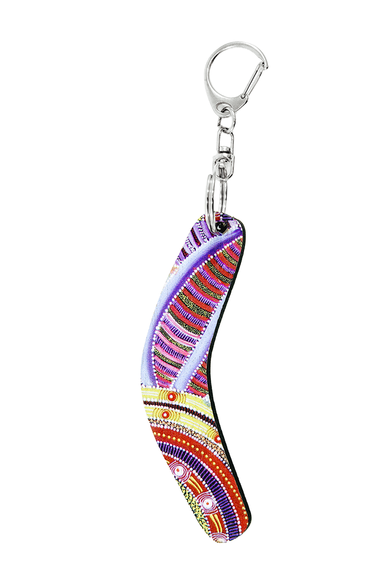 Boomerang Shape Wooden Keyring (Australian Made) - Cindy Wallace Arches