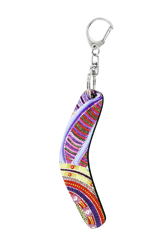 Boomerang Shape Wooden Keyring (Australian Made) - Cindy Wallace Arches