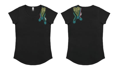 Ladies Scoop Neck T-Shirt - Tracks By Craig Everett