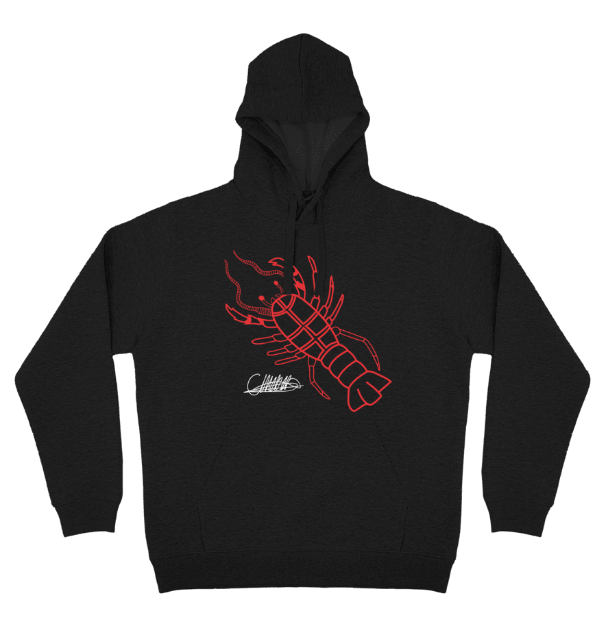 Adults Cozy Hoodie - Crayfish By Craig Everett