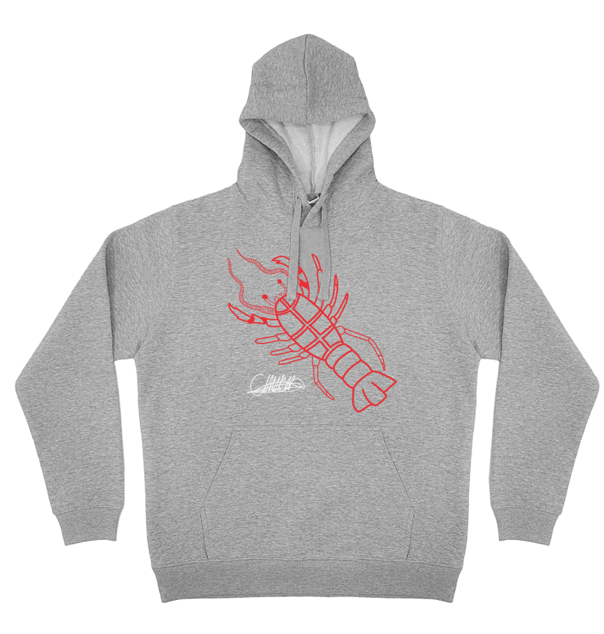 Adults Cozy Hoodie - Crayfish By Craig Everett