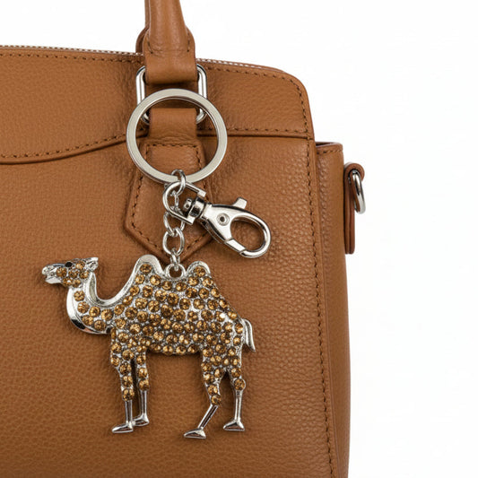 Camel Bling keyring on a bag