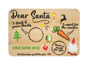 PERSONALISED Children's "Dear Santa" Wooden Board