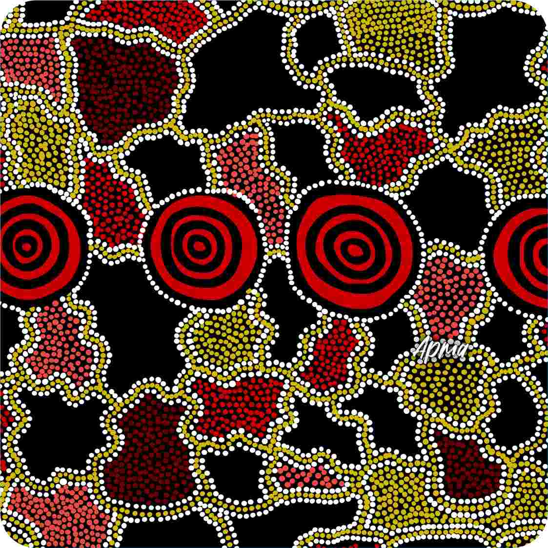 Aboriginal Ceramic Coasters By Merryn Apma - Fair Dinkum Gifts