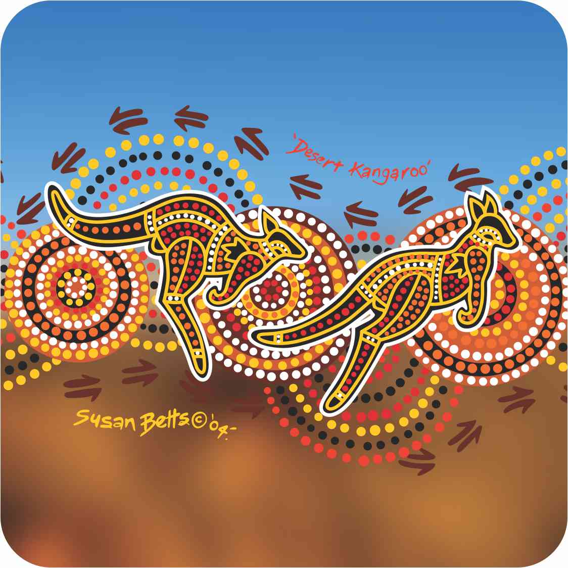 Aboriginal Ceramic Coasters By Susan Betts - Fair Dinkum Gifts