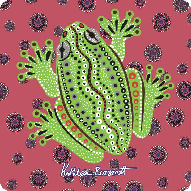 Aboriginal Ceramic Coasters By Kathleen Buzzacott - Fair Dinkum Gifts