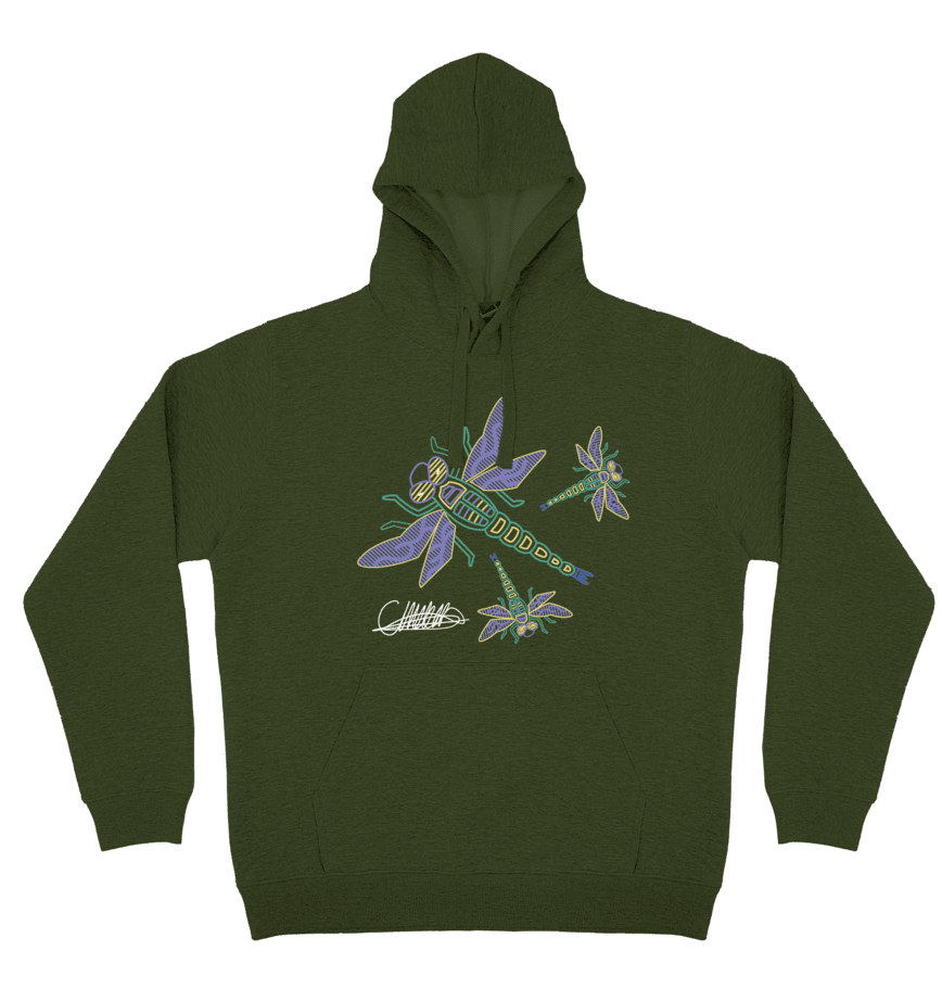 Adults Cozy Hoodie - Dragonfly By Craig Everett